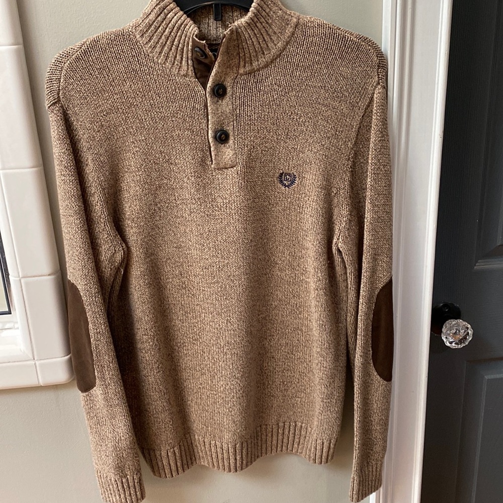 Men’s Chaps Sweater with patchwork sleeves